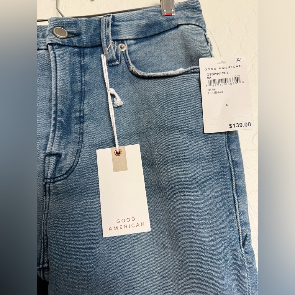 GOOD AMERICAN Good Legs Straight Split Pocket Women's Jeans - NEW - 27 - Picture 6 of 12